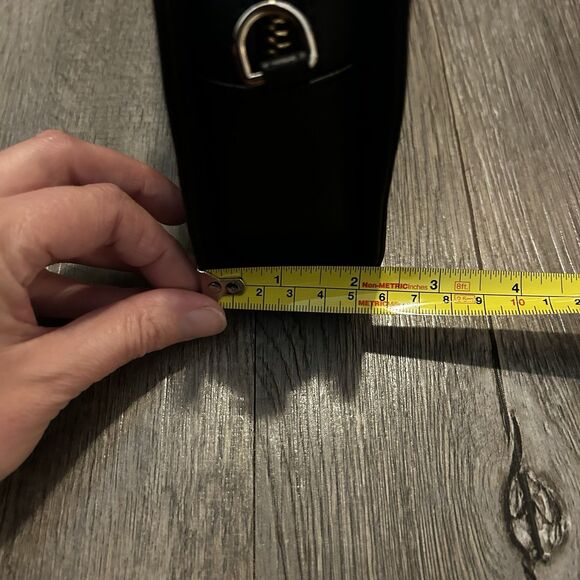 Ted Baker LIONA Leather Leopard Circle Handle Crossbody Black Purse Handbag - Picture 12 of 14